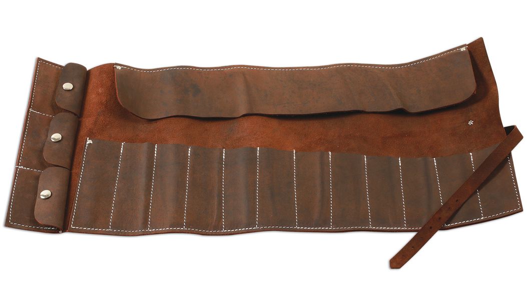 Gunson GUN-77168 retro villáskulcs tartó, feltekerhető, bőr, 12 + 3-zsebes termék fő termékképe